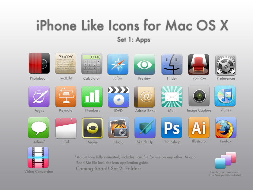 Icon Set For Mac Os X
